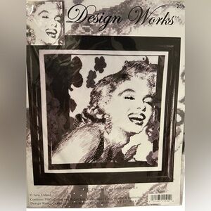 Needlecraft Design Works Counted Cross‎ Stitch Kit STARLET Marilyn Monroe 18 Ct